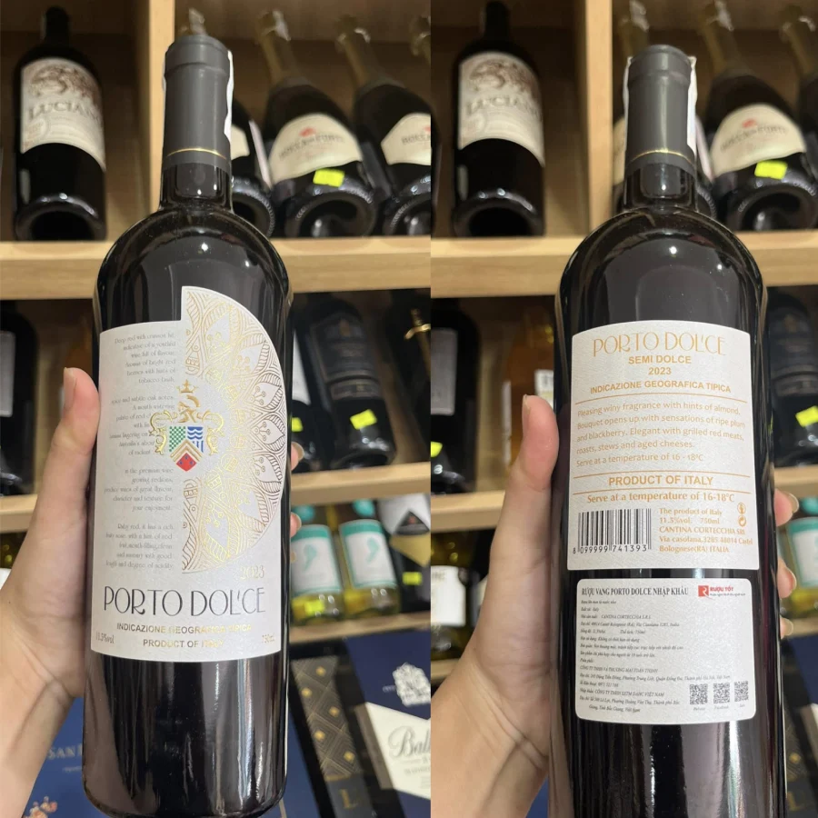 Rượu Vang Ý Porto Dol'ce Semi Dolce 11,5%